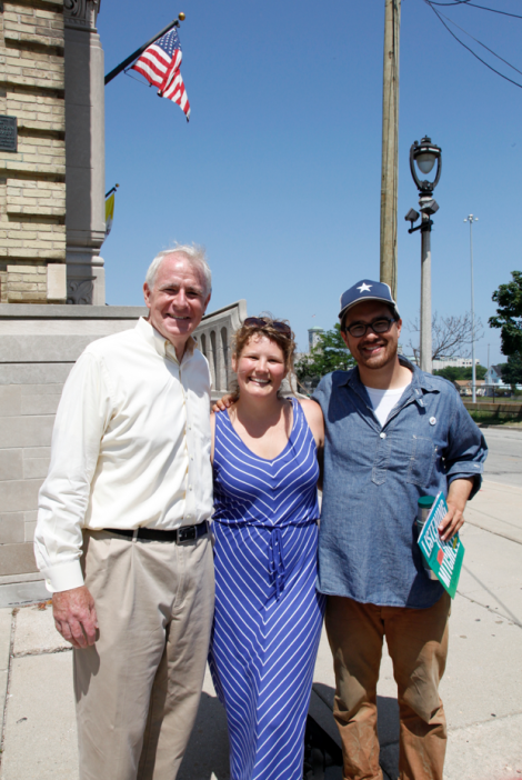Mayor Tom Barrett, Sonja Thomsen and Adam Carr